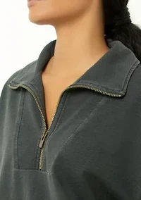 Oversized Half Zip Sweatshirt