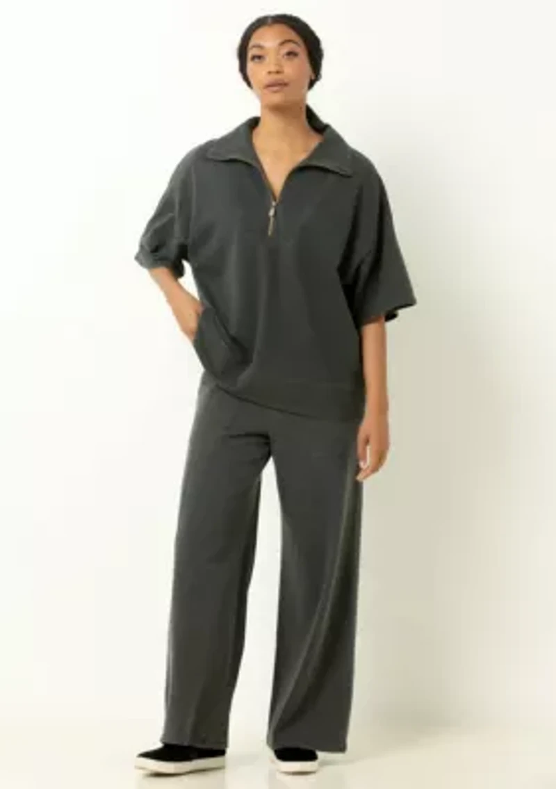 Oversized Half Zip Sweatshirt