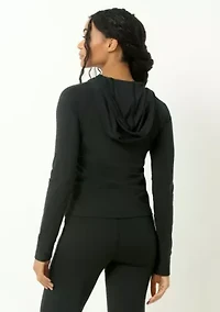 Sueded Full Zip Hooded Jacket