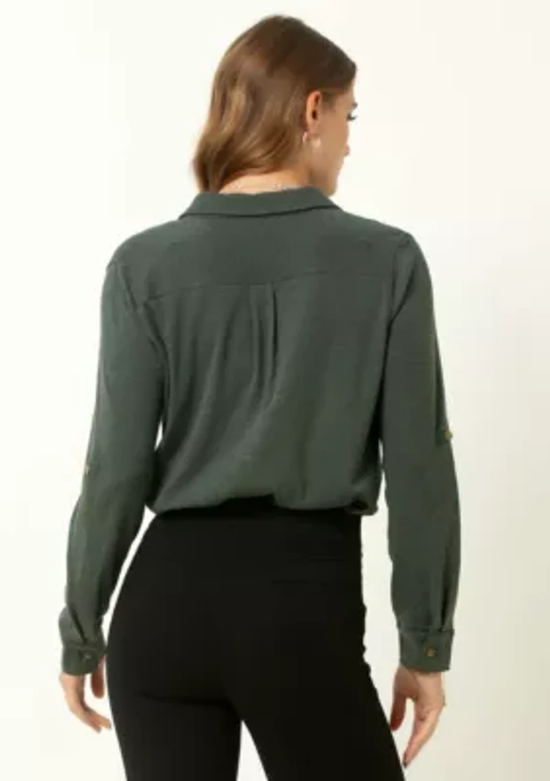 Knit Button-Up Shirt