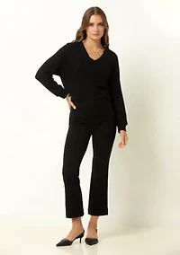 Classic Ribbed V-Neck Sweater