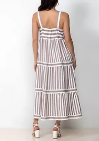 Striped Tiered Maxi Dress