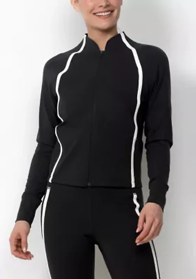 Active Full Zip Jacket with Stripe