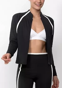 Active Full Zip Jacket with Stripe