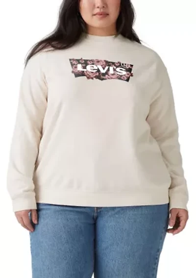Plus Rose-Filled Logo Graphic T-Shirt