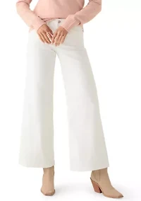 Shaping Wide Soft White Pants