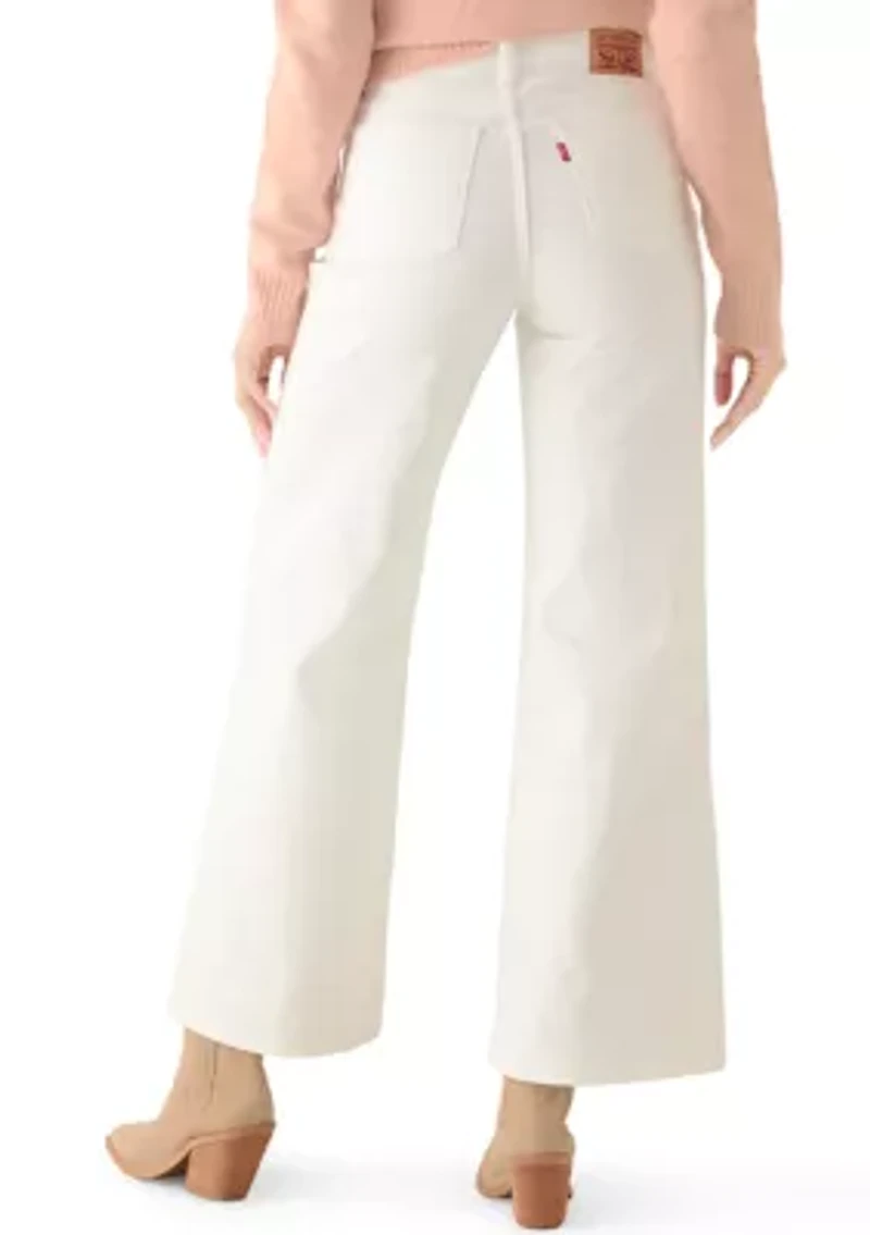 Shaping Wide Soft White Pants