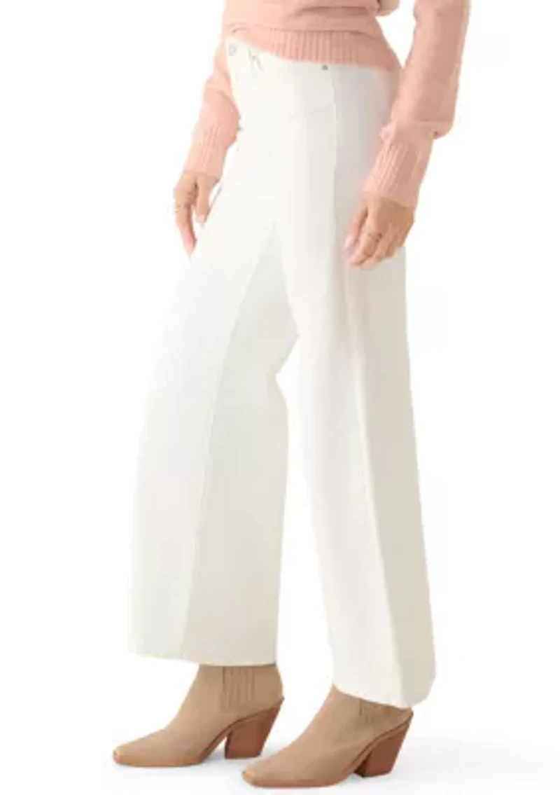 Shaping Wide Soft White Pants