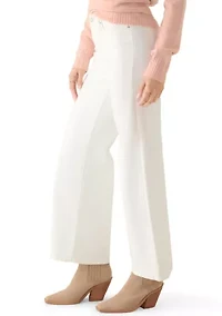 Shaping Wide Soft White Pants