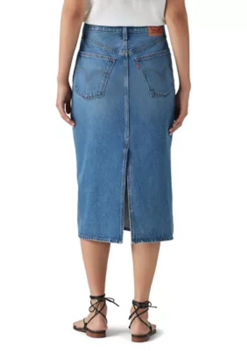 Women's High Rise Slit Skirt