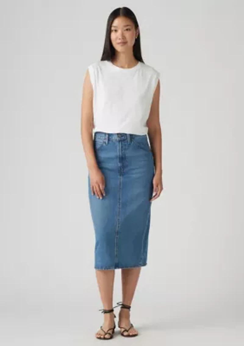 Women's High Rise Slit Skirt