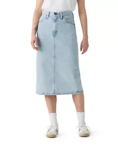Back Slit Midi Skirt
