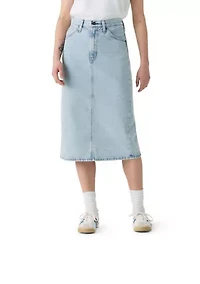 Back Slit Midi Skirt
