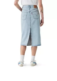 Back Slit Midi Skirt