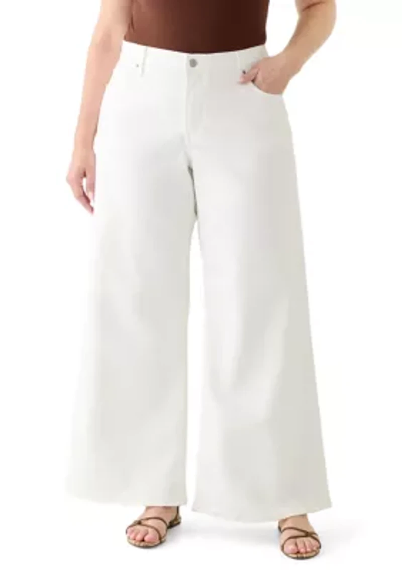 Plus Shaping Wide Leg Jeans