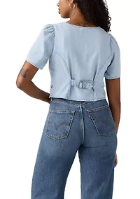 Moxie Short Sleeve Button Front Woven Shirt