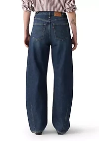 Cinched Barrel Mom Jeans