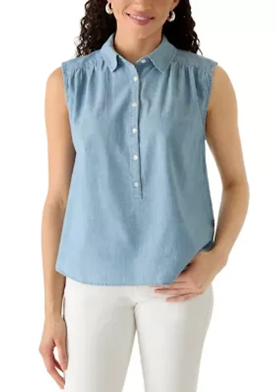 Women's Short Sleeve Popover Breezy Shirt