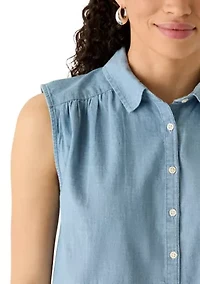 Women's Short Sleeve Popover Breezy Shirt