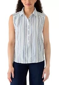 Women's Sleeveless Popover Top