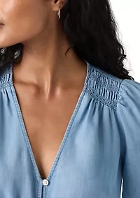 Take It Again Crepe Empire Waist Midi Dress