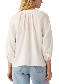 Phoebe Sugar Swizzle 3/4 Puff Sleeve Blouse