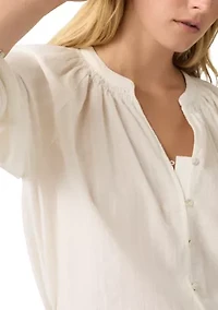 Phoebe Sugar Swizzle 3/4 Puff Sleeve Blouse