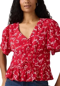 Women's Rylan Short Sleeve Crepe Blouse