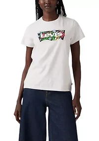 The Perfect Tee - Deirdre Flower Batwing Logo