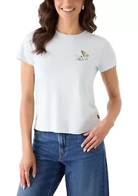 Women's Butterfly On Daisy Graphic T-Shirt