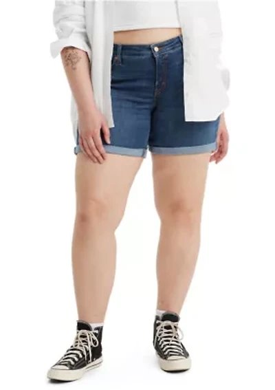 Plus Stop the Confusion Denim Shorts