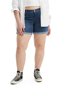 Plus Stop the Confusion Denim Shorts