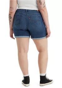 Plus Stop the Confusion Denim Shorts