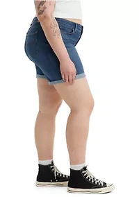 Plus Stop the Confusion Denim Shorts