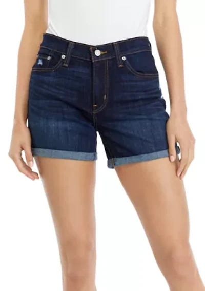 Mid Length Updated Denim Shorts