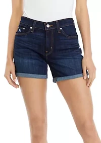 Mid Length Updated Denim Shorts