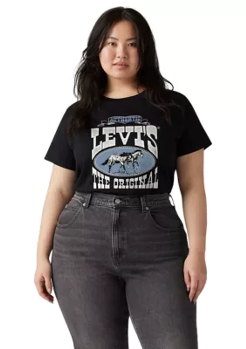 Plus Horse Poster Graphic T-Shirt