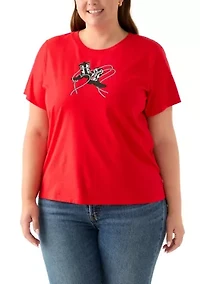 Plus Boots Graphic T-Shirt