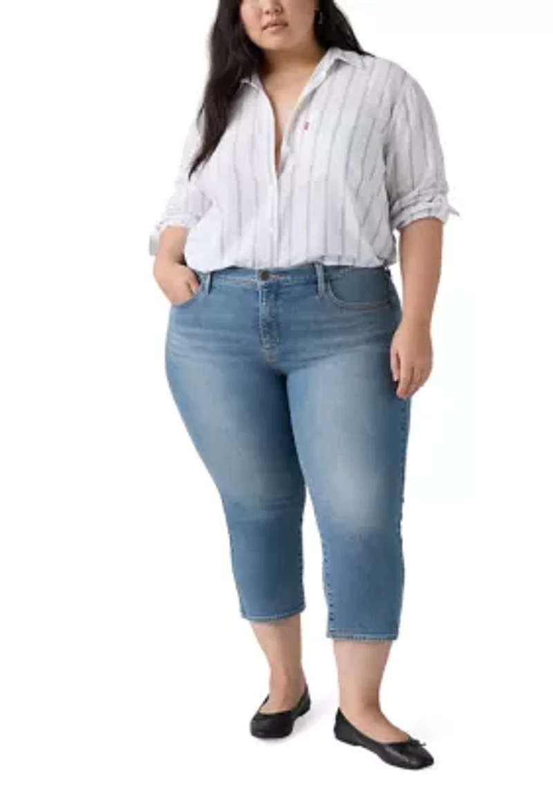 Plus Skinny Capri Jeans