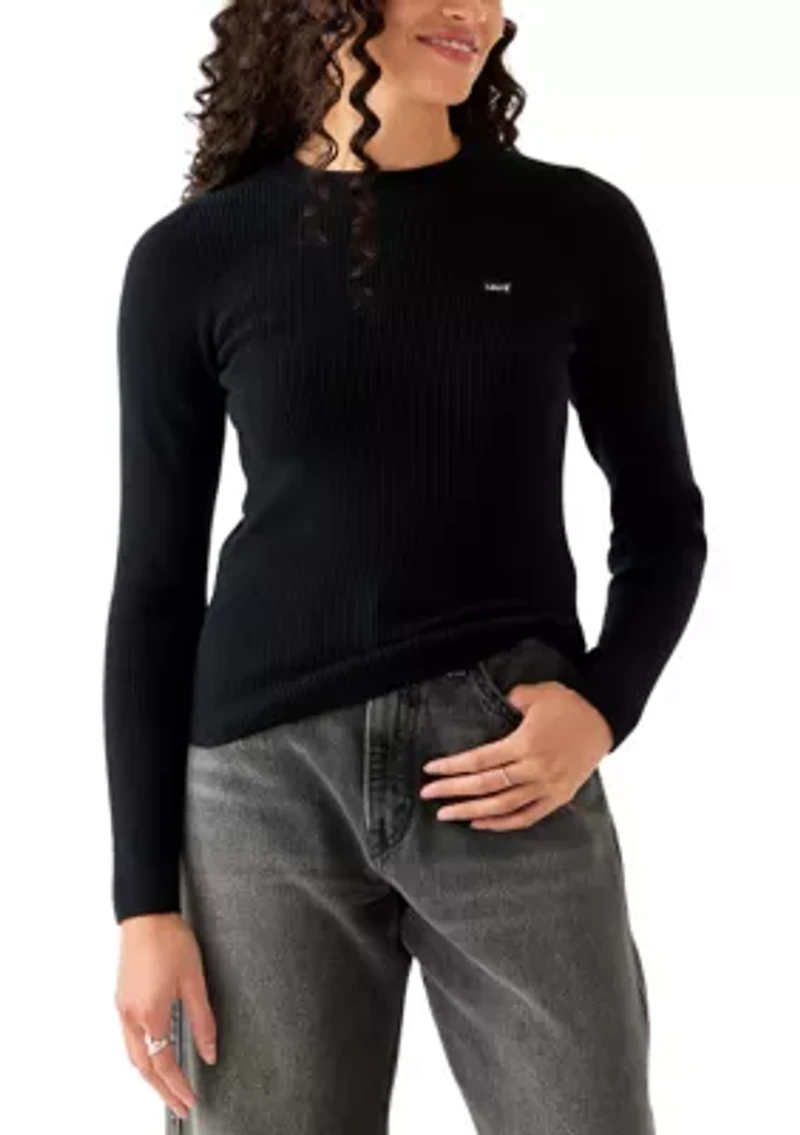 Ribbed Crew Neck Sweater