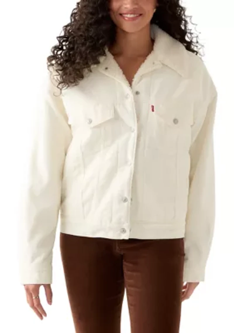 Sherpa Trucket Egret Cord Jacket