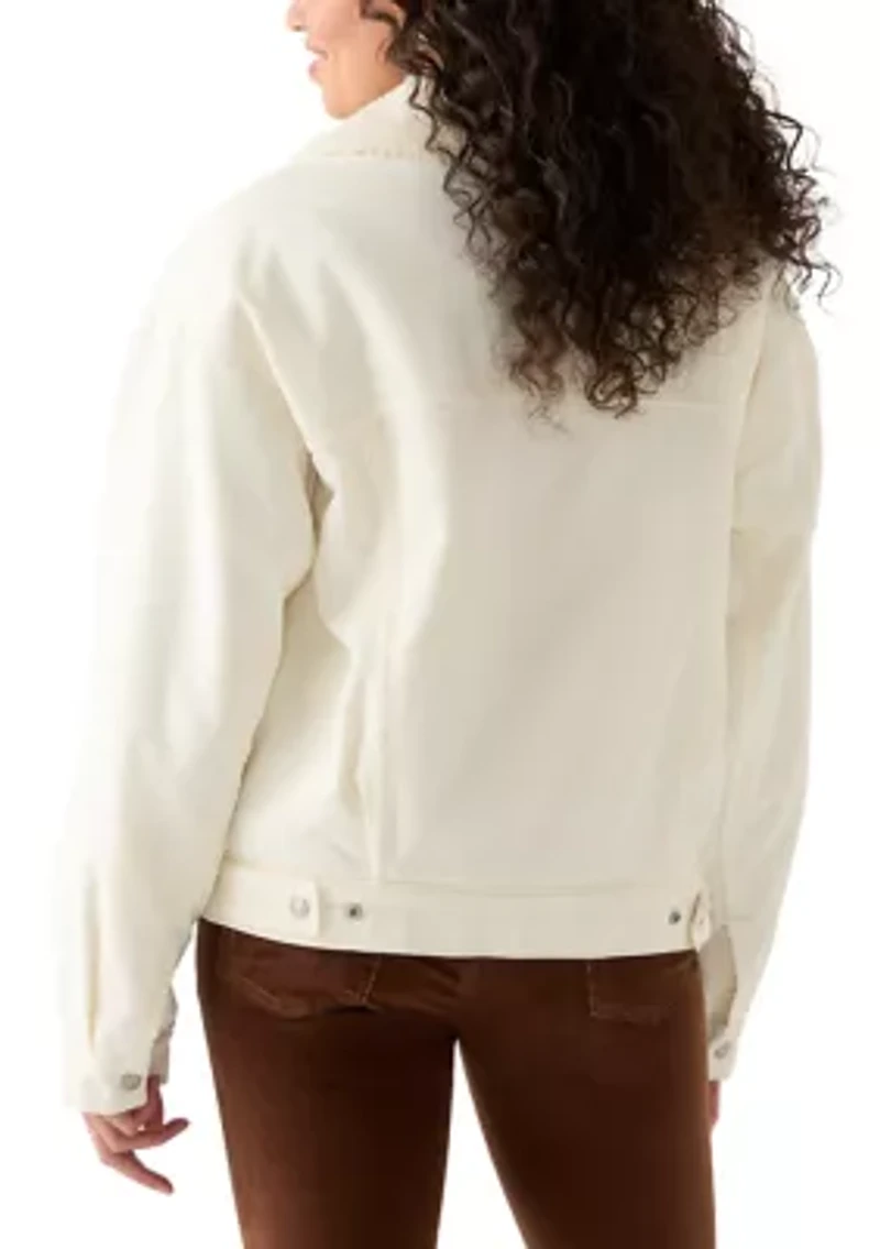 Sherpa Trucket Egret Cord Jacket