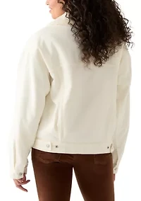 Sherpa Trucket Egret Cord Jacket