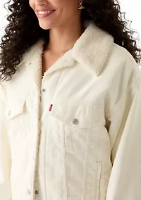 Sherpa Trucket Egret Cord Jacket