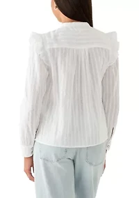 Women's Long Sleeve Ruffle Blouse