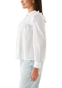 Women's Long Sleeve Ruffle Blouse