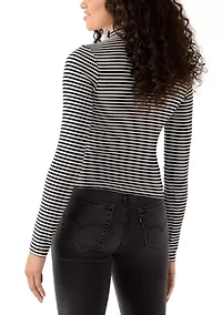 Dreamy Turtleneck Stripe Top