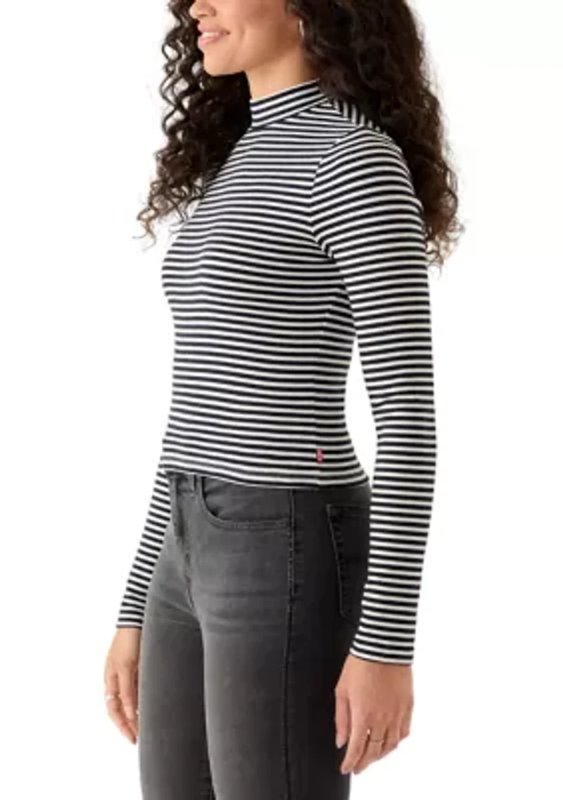 Dreamy Turtleneck Stripe Top