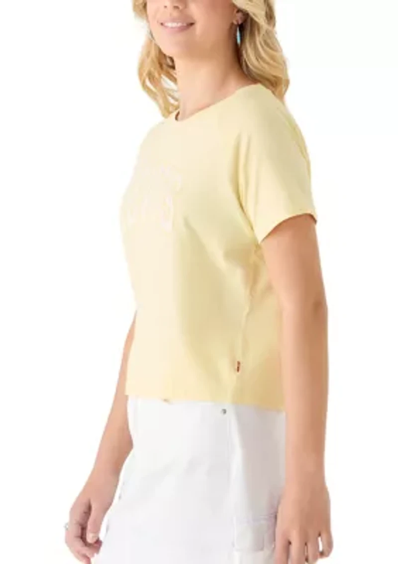 Women's Graphic Game Day Embroidered Flower T-Shirt