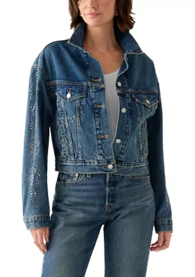 Shrunken '90s Bling Solargenic Trucker Jacket